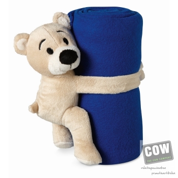 Afbeelding van relatiegeschenk:Fleece deken met beer